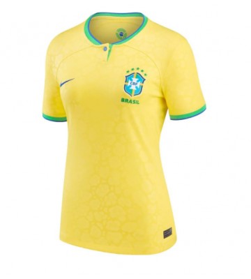 Brasilien Replika Hjemmebanetrøje Dame VM 2022 Kortærmet